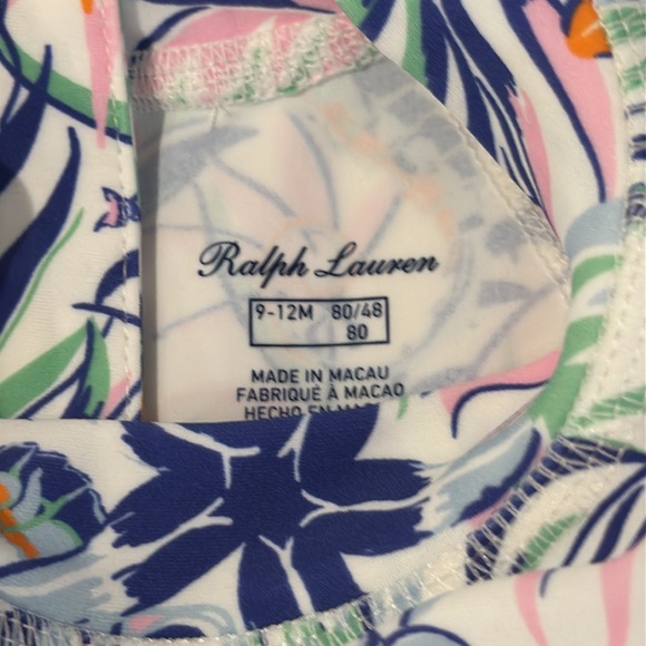 Ralph Lauren Performance Rash Guard Shortall. Size 9-12 Mo. - Picture 7 of 13